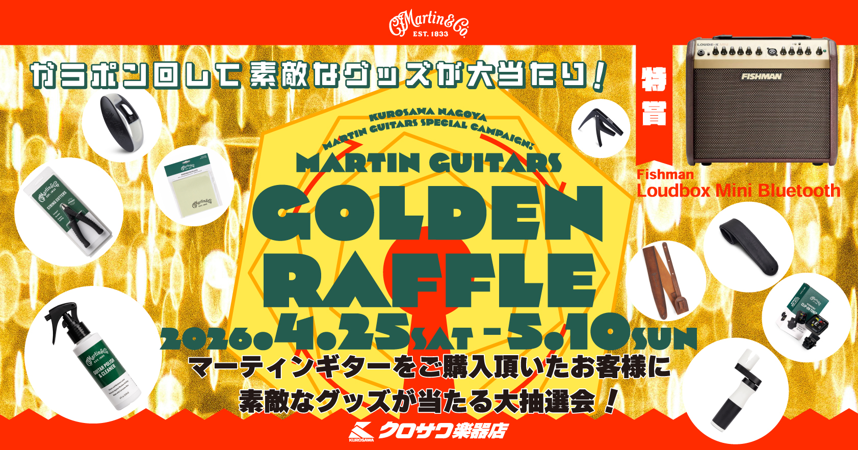 MARTIN GUITARS GOLDEN RAFFLE