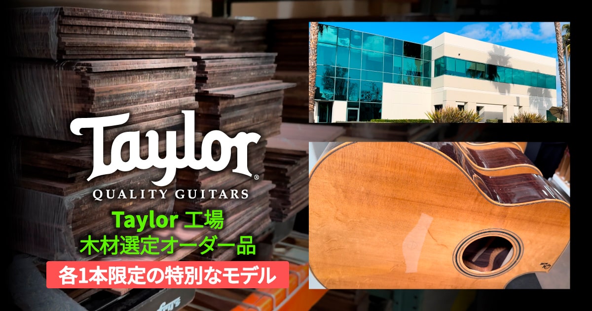 Taylor工場木材選定オーダー品