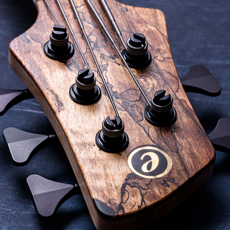 Elrick Bass Guitars Gold Series e-volution 5 Spalted English Walnut Top