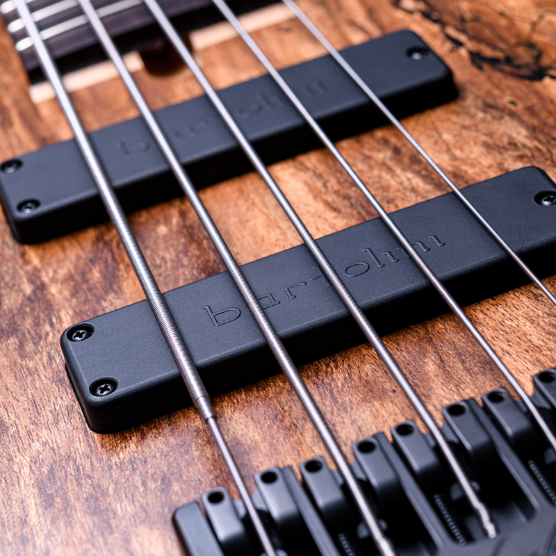 Elrick Bass Guitars Gold Series e-volution 5 Spalted English Walnut Top