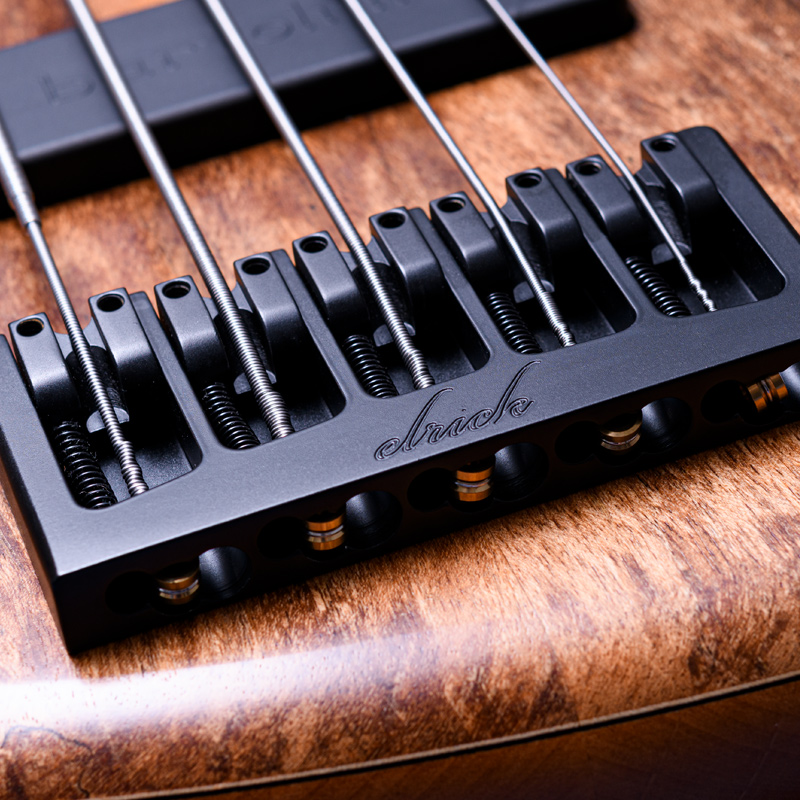 Elrick Bass Guitars Gold Series e-volution 5 Spalted English Walnut Top