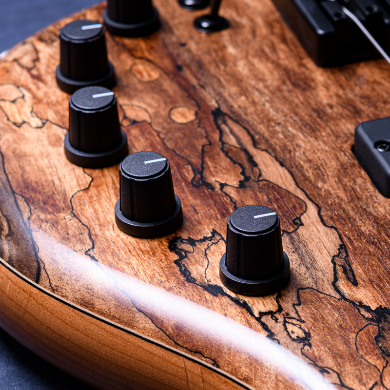 Elrick Bass Guitars Gold Series e-volution 5 Spalted English Walnut Top