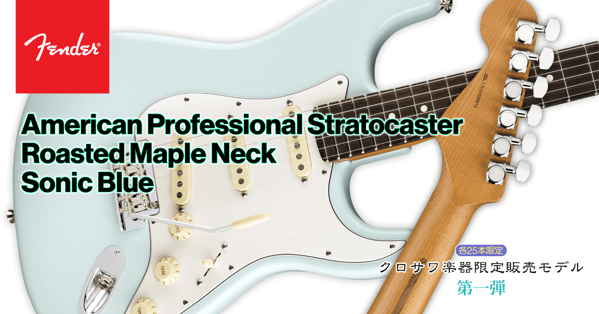 American Professional Stratocaster Roasted Maple Neck Sonic Blue