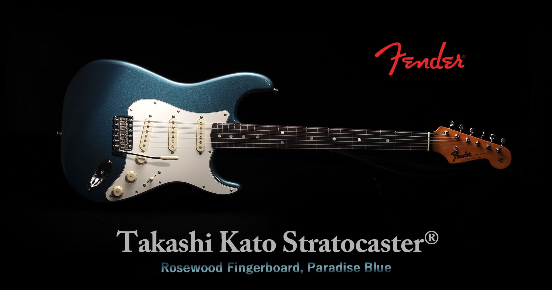 58806円 直販在庫 Fender Takashi Kato Stratocaster Rosewood Fingerboard  Paradise Blue 加藤隆志モデル 【S/N:JD22032166】【店頭未展示品】【横浜店】【YRK】 楽器 2KSHIRTSNG