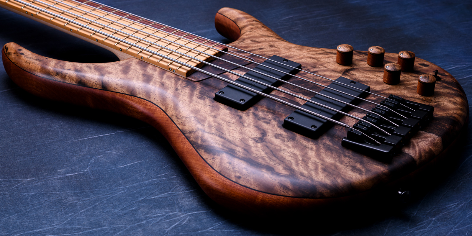 MTD 535-24 Macassar Ebony Top, Maple & Purpleheart Neck, Rose of the Mountain Fingerboard