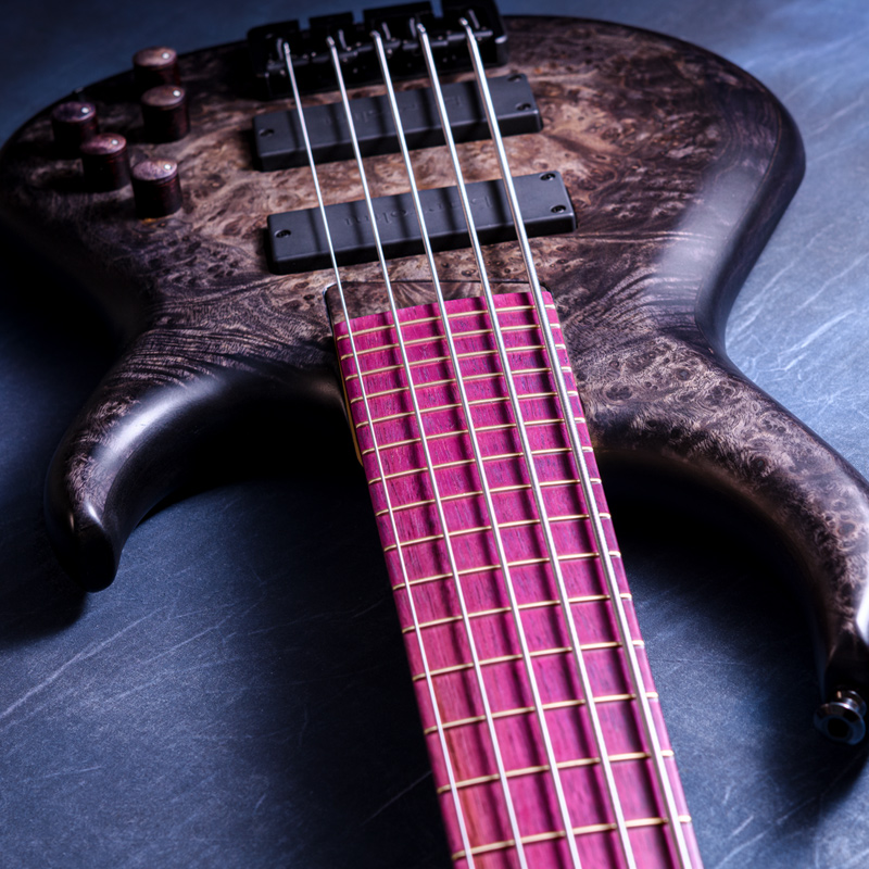 MTD 535-24 Myrtle Burl 10 Top, Avodire Neck, Purpleheart Fingerboard