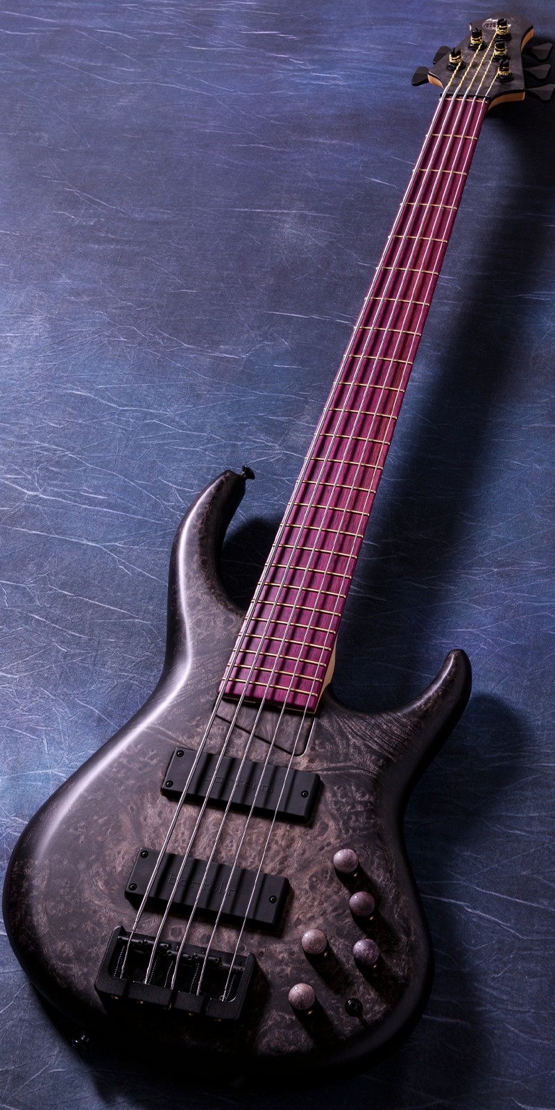 MTD 535-24 Myrtle Burl 10 Top, Avodire Neck, Purpleheart Fingerboard