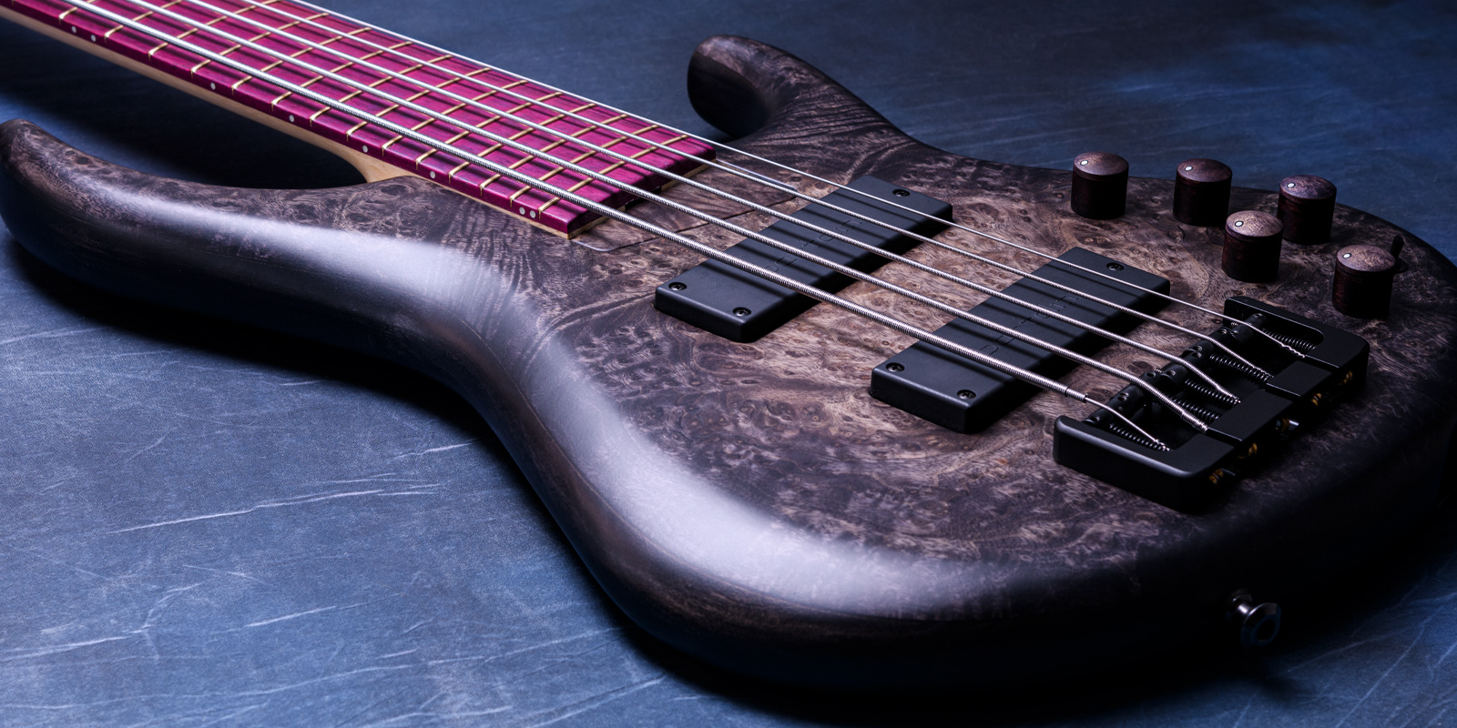 MTD 535-24 Myrtle Burl 10 Top, Avodire Neck, Purpleheart Fingerboard