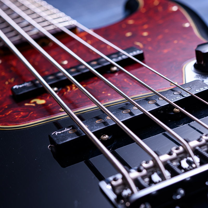 Fender Custom Shop Custom Built Custom Classic Jazz Bass V Journeyman Relic - Black