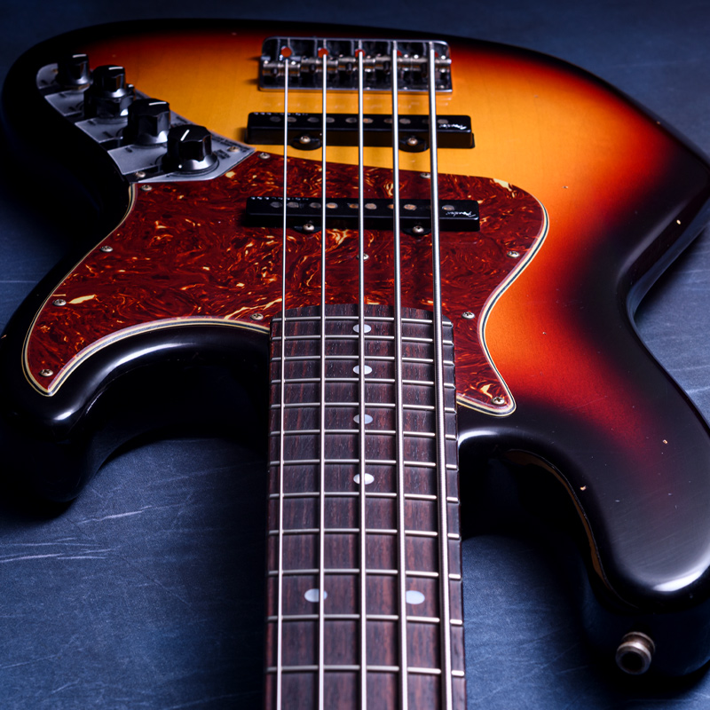 Fender Custom Shop Custom Built Custom Classic Jazz Bass V Journeyman Relic - 3 Color Sunburst