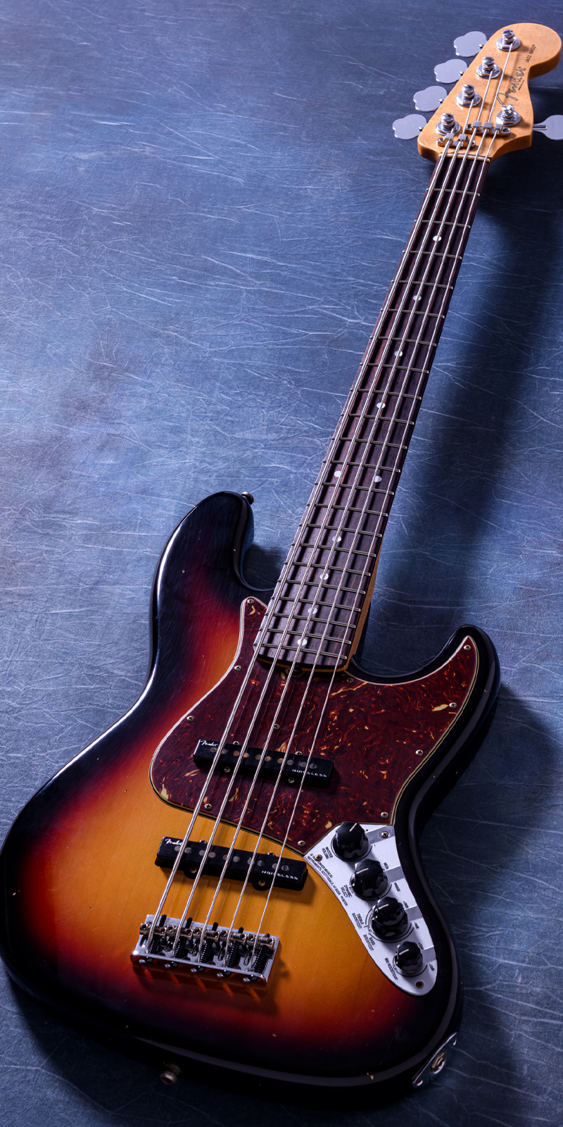 Fender Custom Shop Custom Built Custom Classic Jazz Bass V Journeyman Relic - 3 Color Sunburst