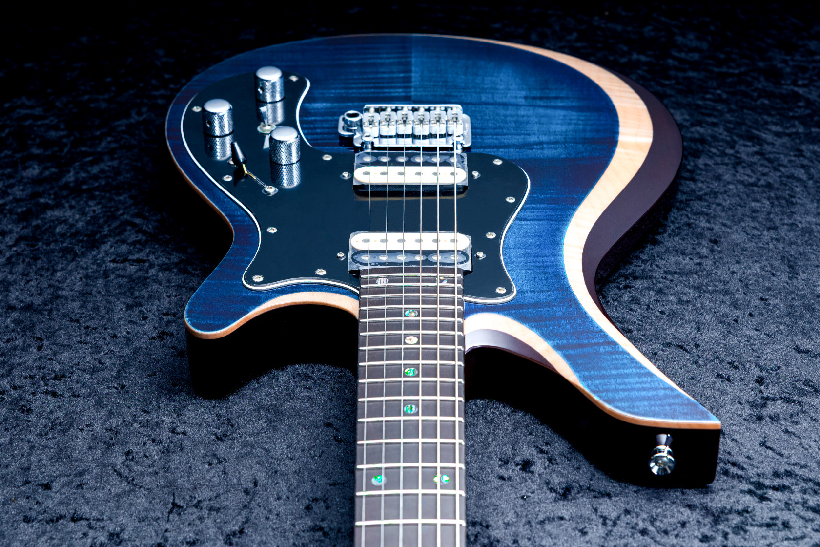 Astrum Guitars Aries HH Piezo Blue Burst