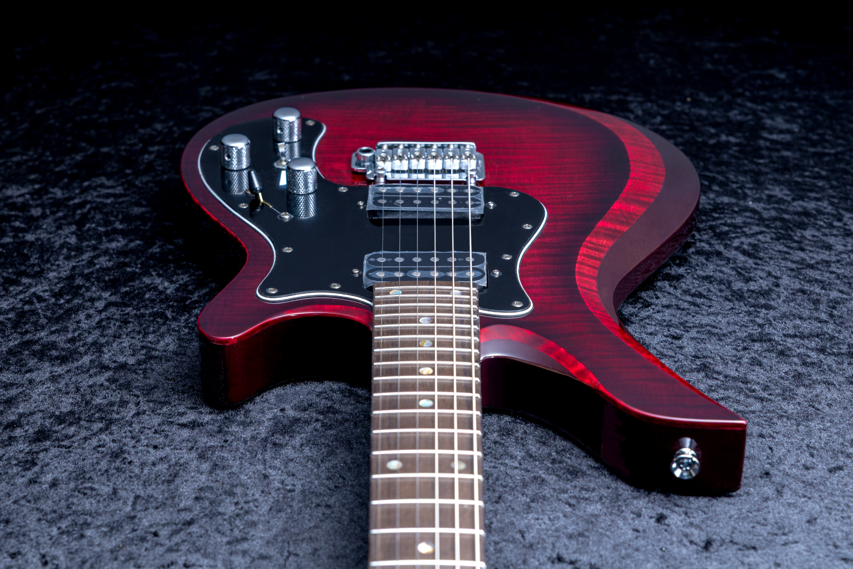 Astrum Guitars Aries HH Piezo Magenta Burst