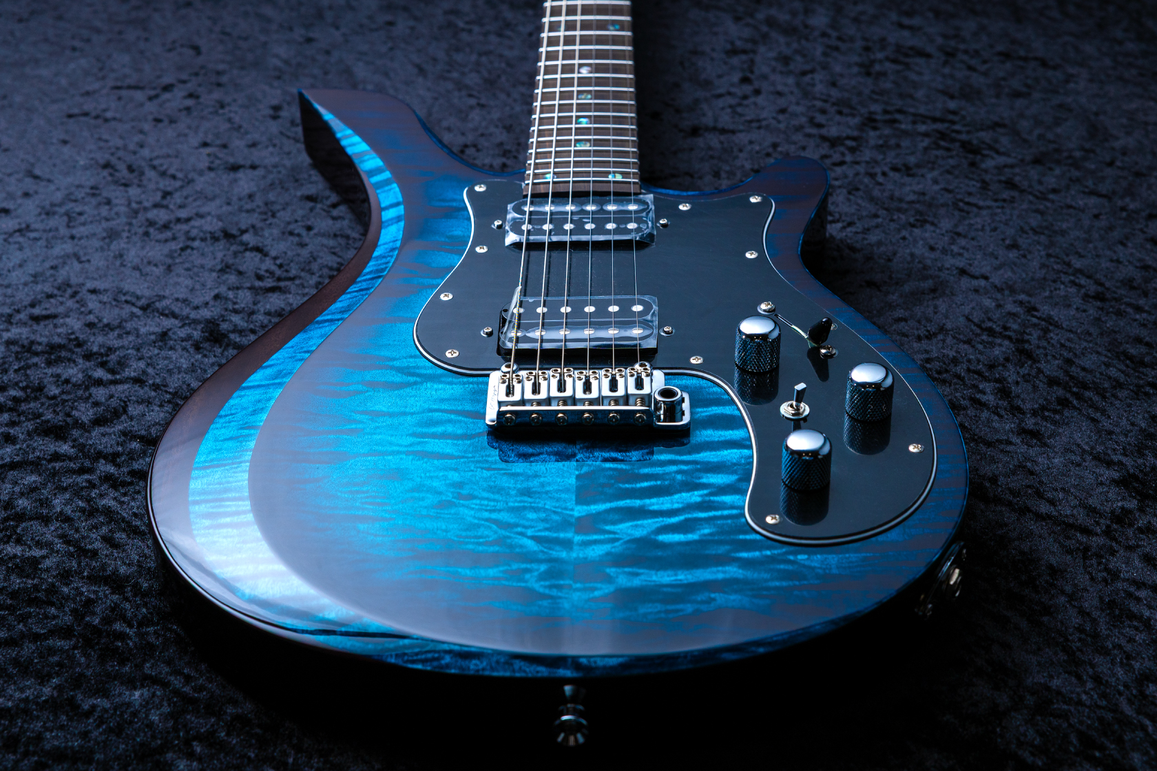 Astrum Guitars Aries HH Piezo Slate Burst