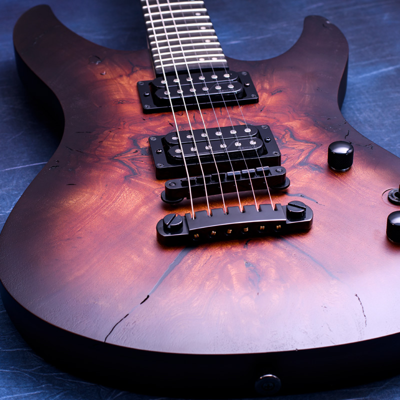 FUJIGEN KJMY-AL-E Natural Black Sunburst Flat Fishman Custom