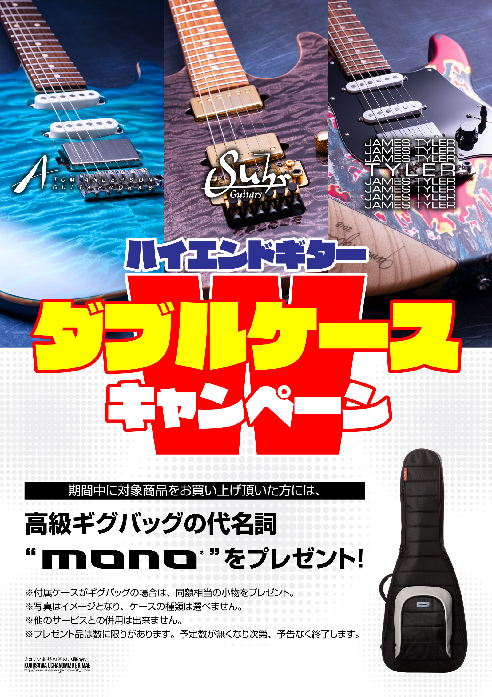 ハイエンドギター ダブルケースキャンペーン│お茶の水駅前店