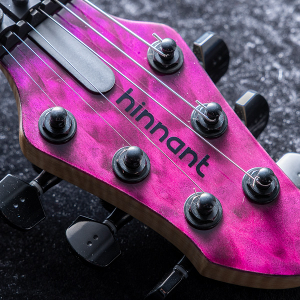 Hinnant Guitars Impulse 6 Quilted Transparent Purple Gloss